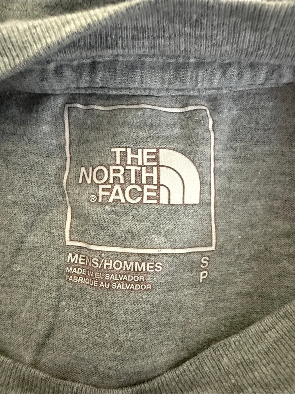 The North Face Men's Long-Sleeve Heather Gray Logo Shirt